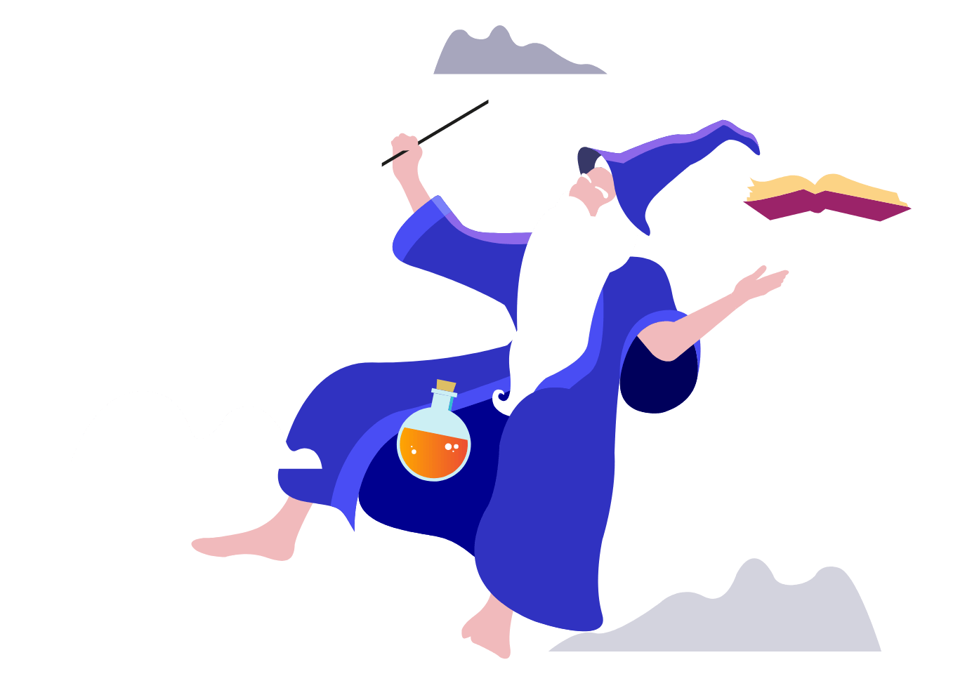 Wizard falling