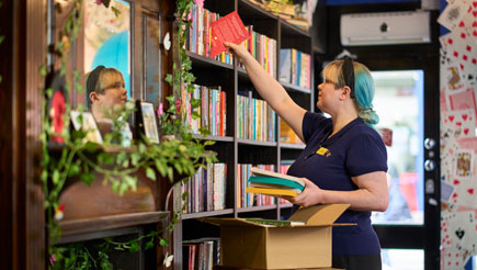 Helen Tamblyn-Saville is an AXA customer and the owner of Wonderland Bookshop