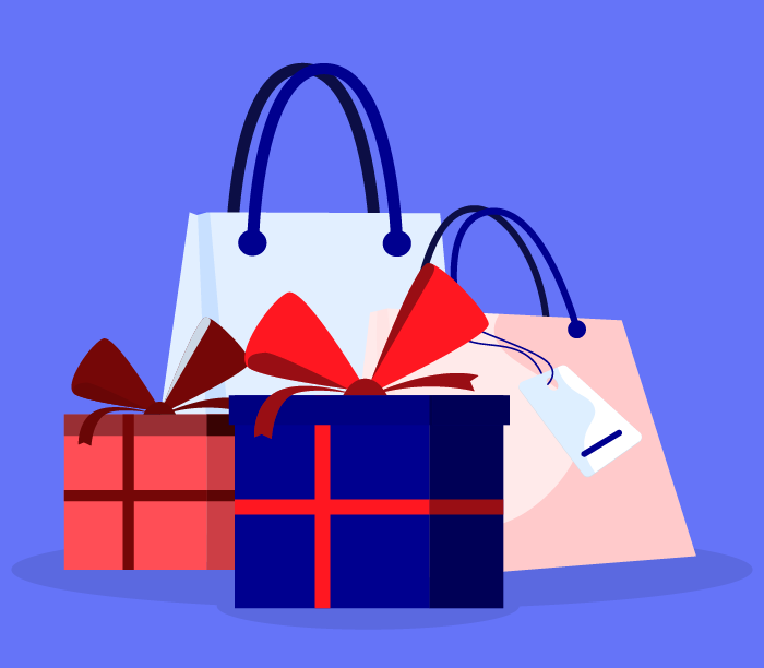 A bundle of neatly wrapped presents