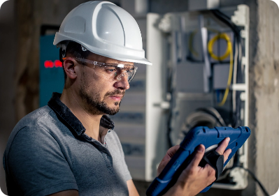 electrician using tools