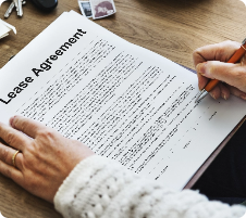 Residential lease renting contract concept