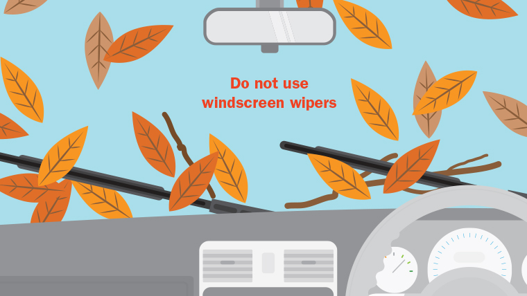 Don't damage your wipers by using them to sweep away hard debris