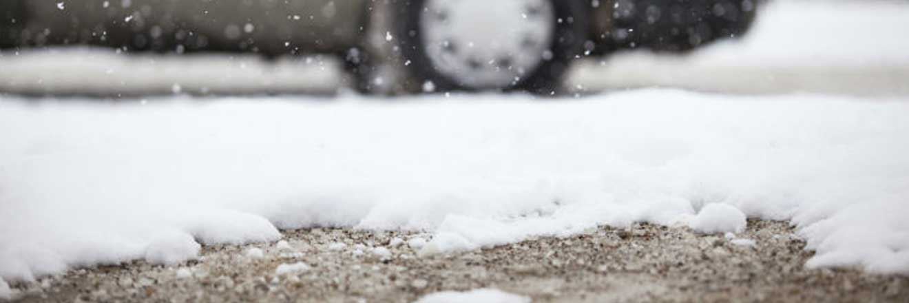 Snow and ice on the road