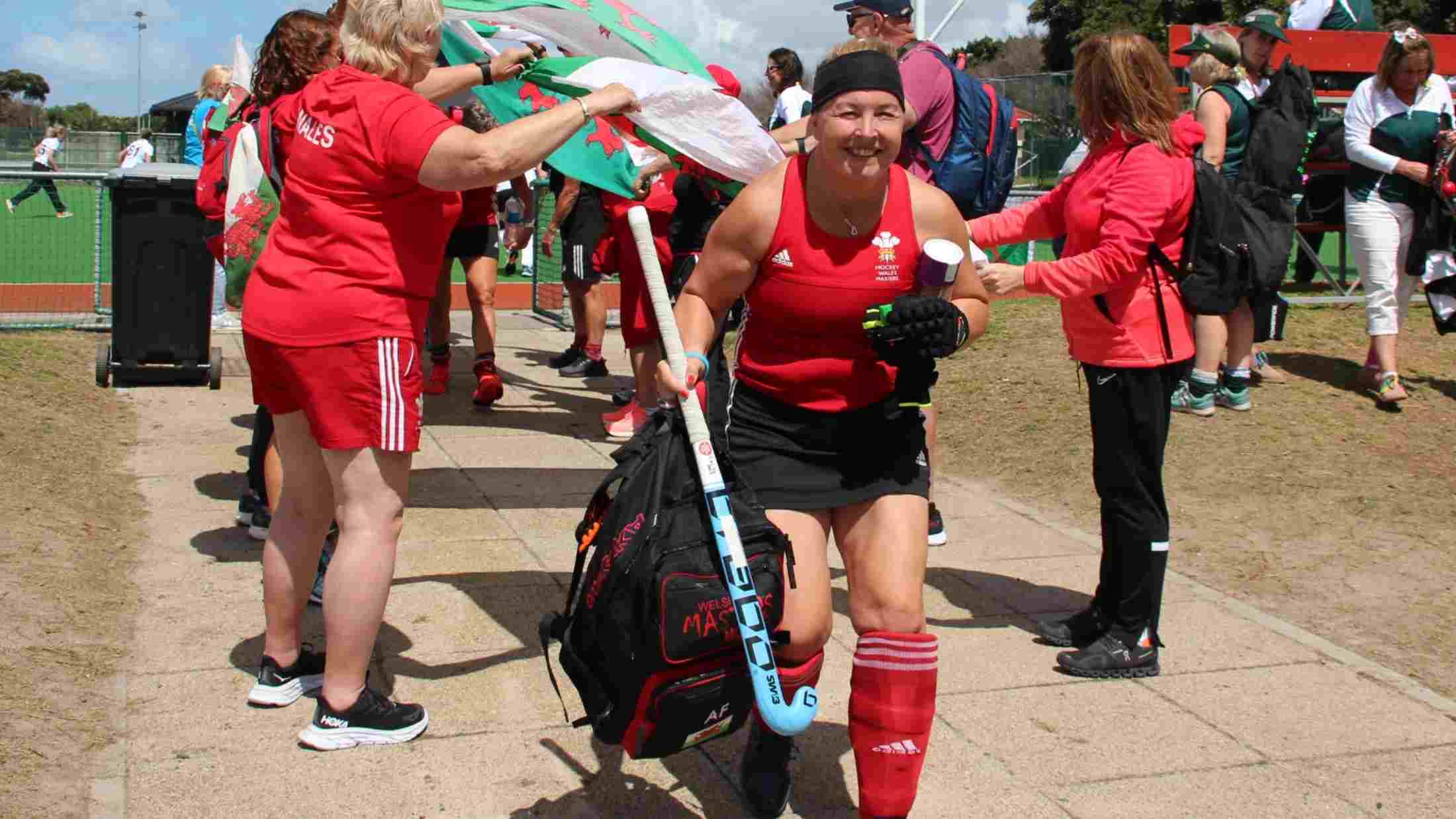 Andrea Fairless, Digital Sustainability Lead for AXA UK and player for the Wales Over 60s Women’s Hockey team