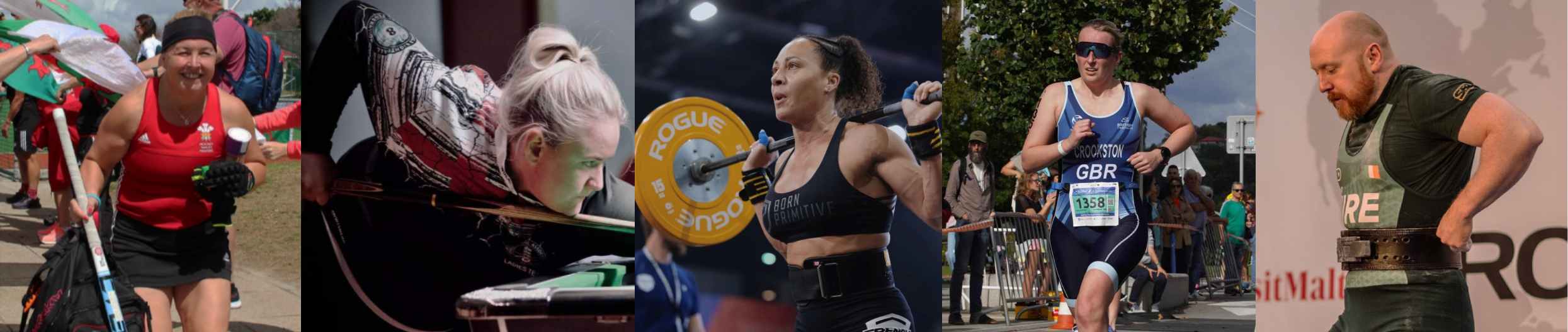 The AXA Sports Champions. From left to right: Andrea Fairless, Megan Proctor, Meet Bernadetta Nelson, Lucy Crookston, Steven McGuire.