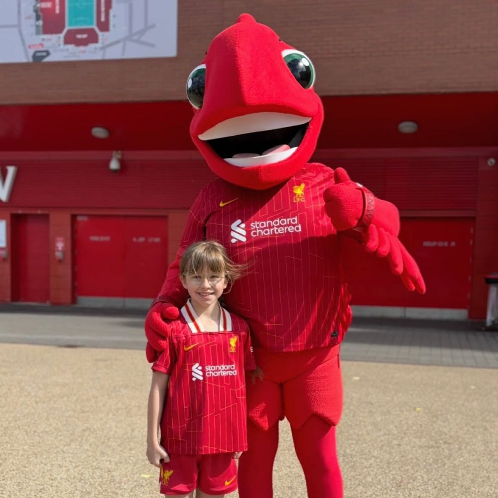 April winner Terri at LFCW v Everton game