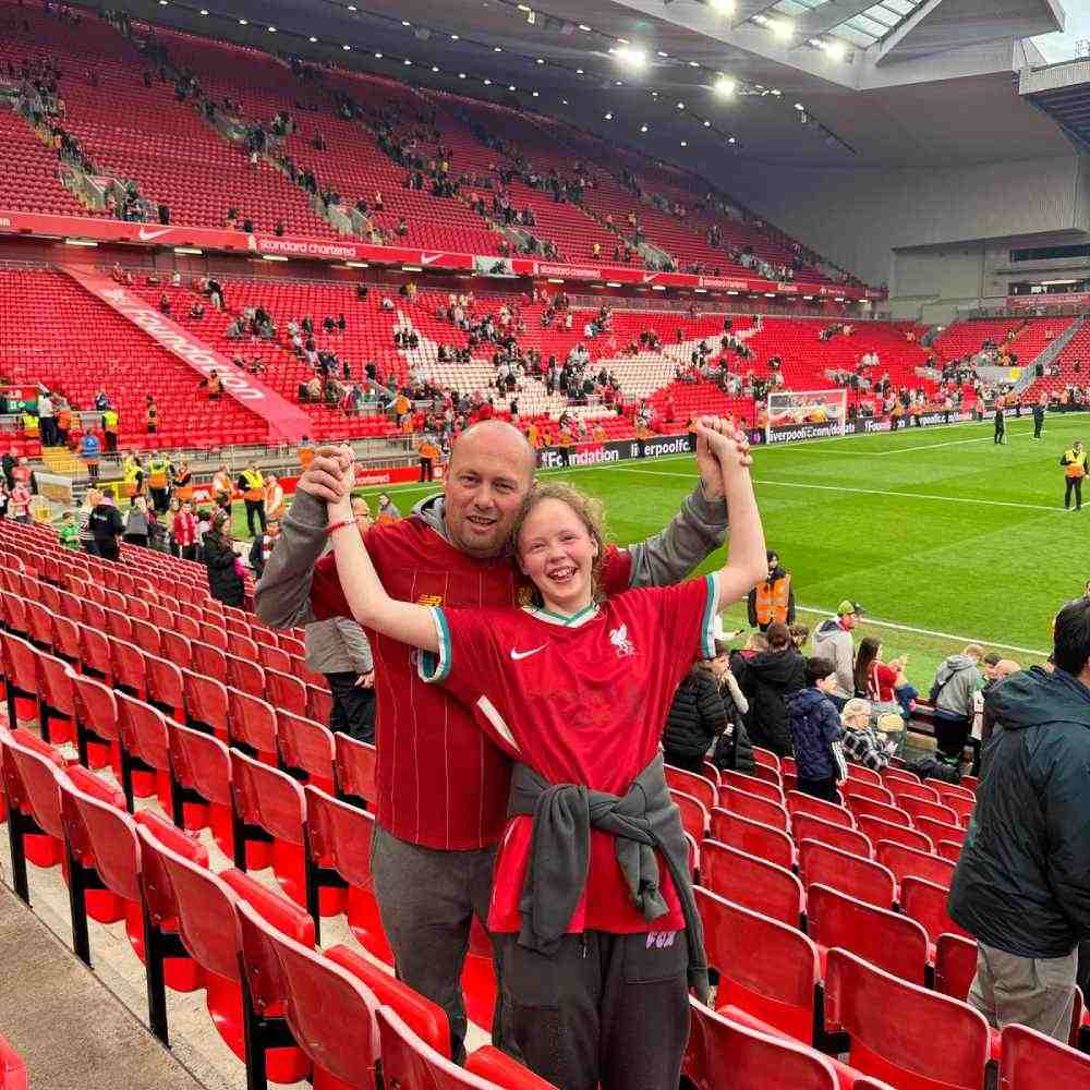 February winner Jason at the LFC Legends Match