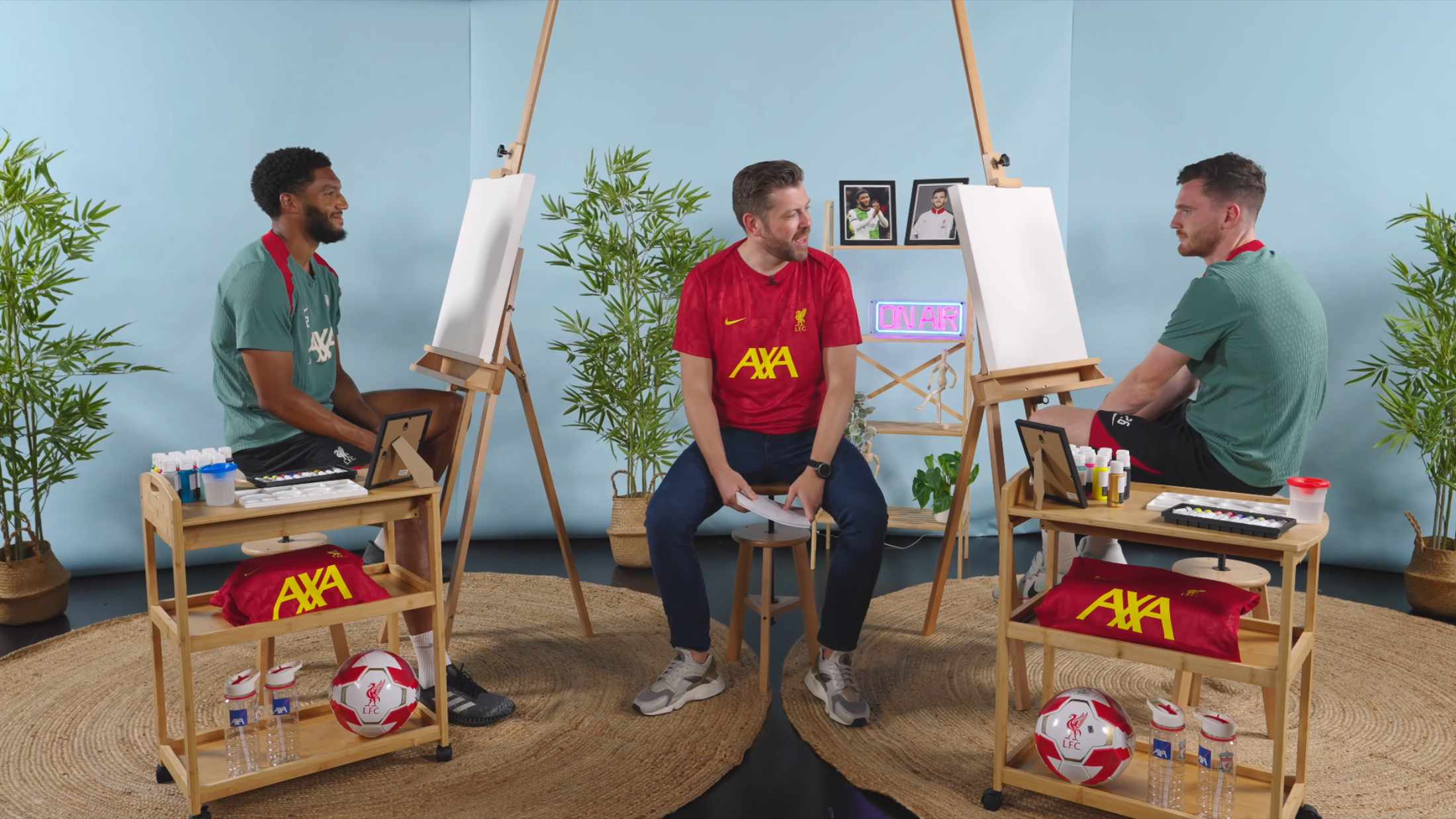 Liverpool FC painting challenge - Episode 1 Joe Gomez and Andy Robertson hosted by presented and fan Paul Machin