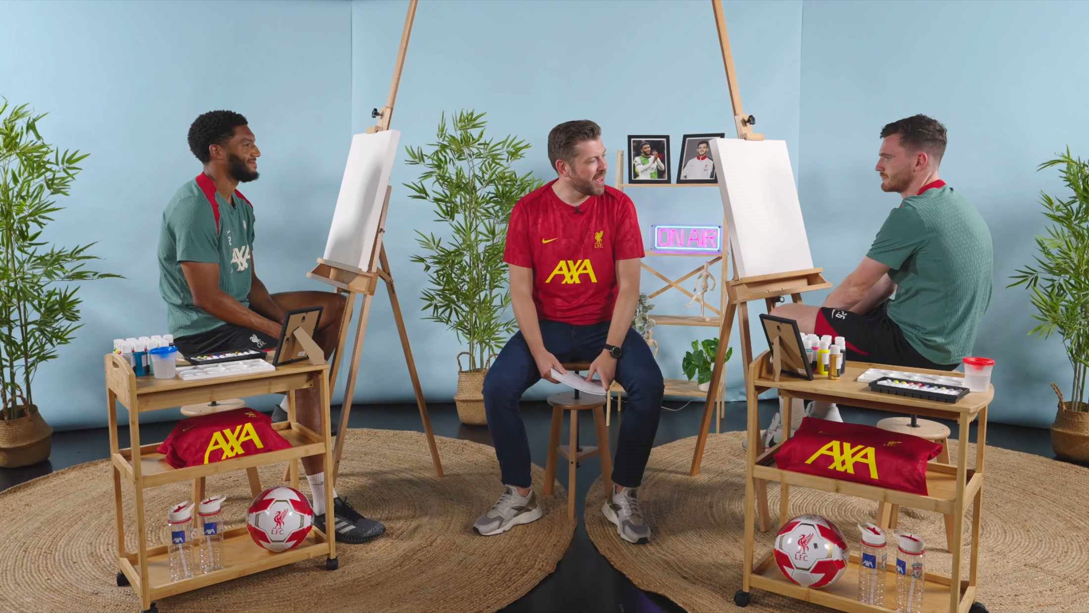 Liverpool FC painting challenge - Episode 1 Joe Gomez and Andy Robertson hosted by presented and fan Paul Machin