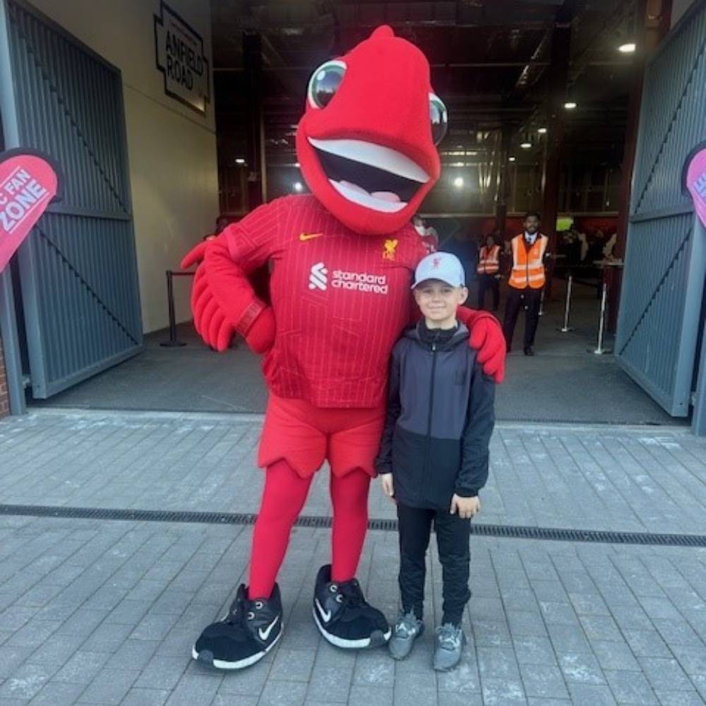 March winner Nadine at the LFC v Everton game