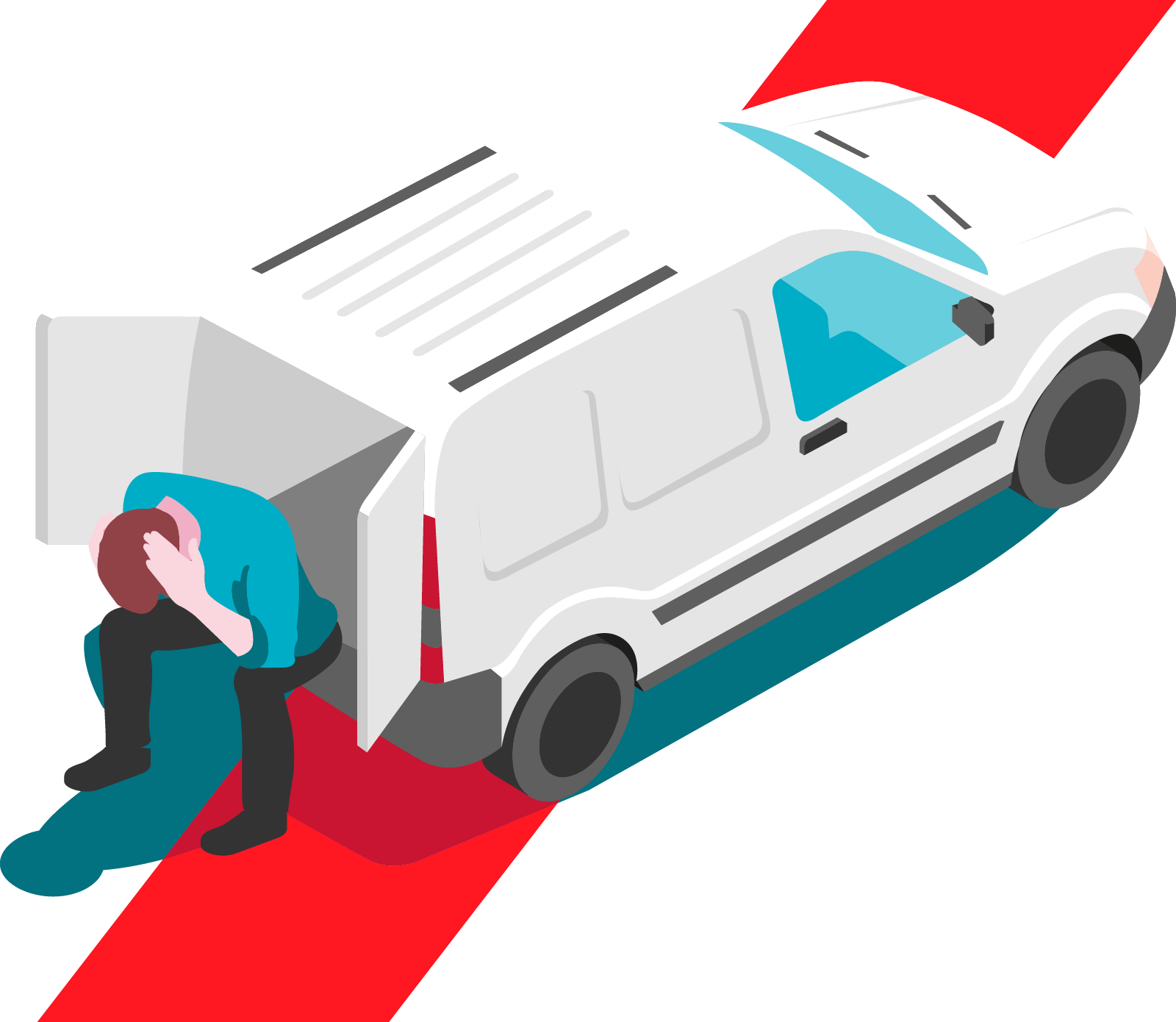 man with van that has been broken into