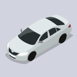 Illustration of a white car