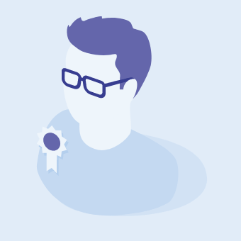Person with ribbon icon