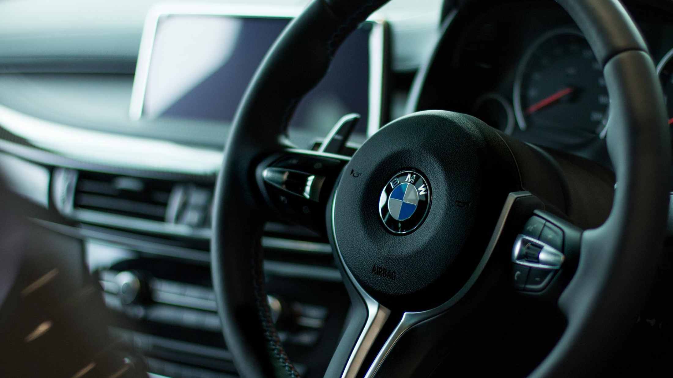 BMW car steering wheel