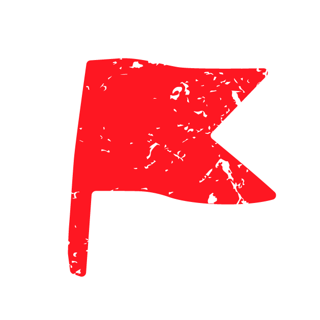 A red flag icon