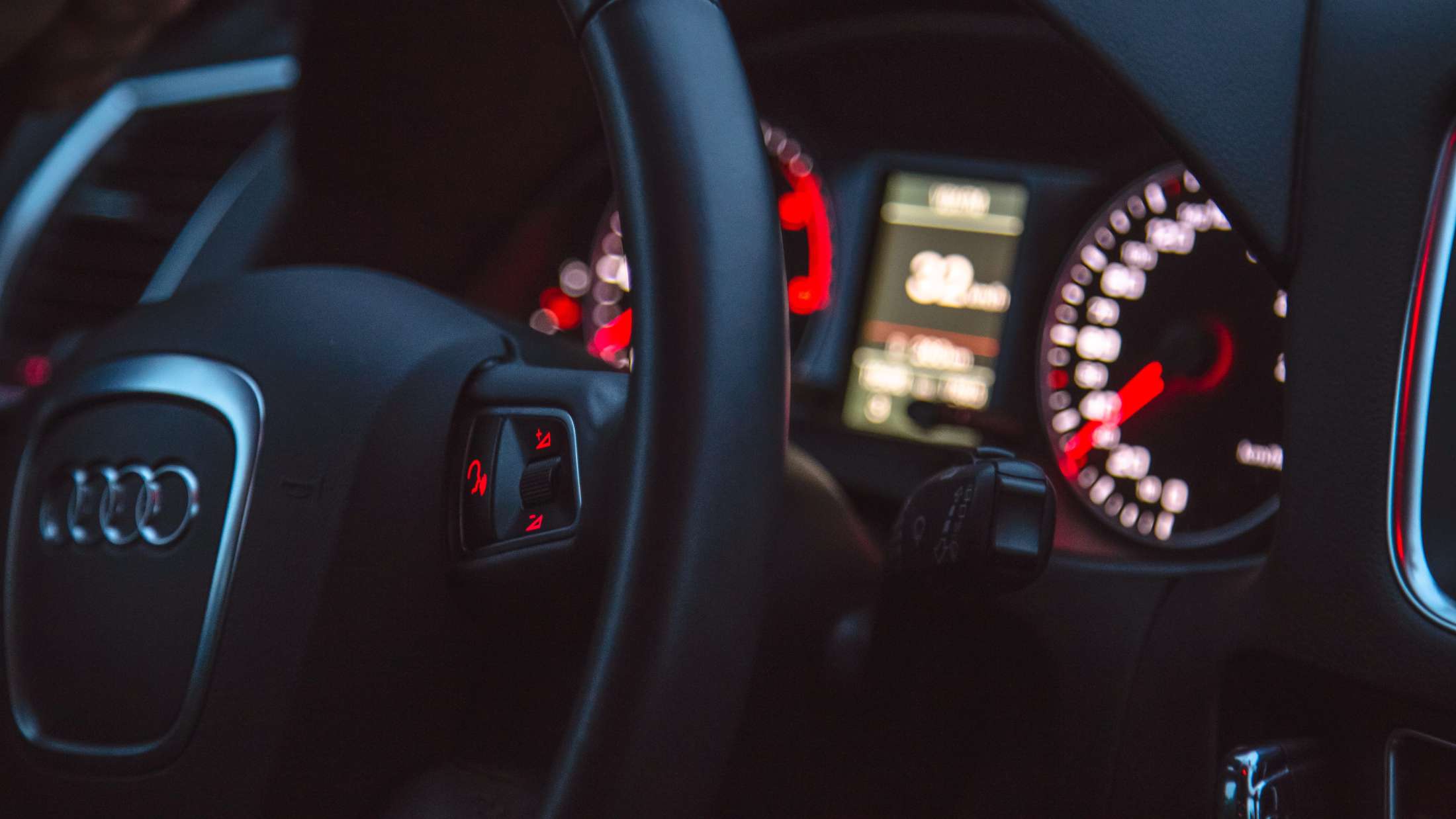 A steering wheel