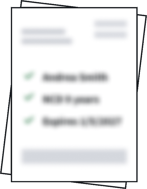 Blurred No Claims Discount document