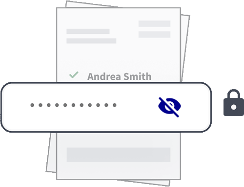 No Claims Discount document with password field
