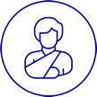 Person with arm in crutch