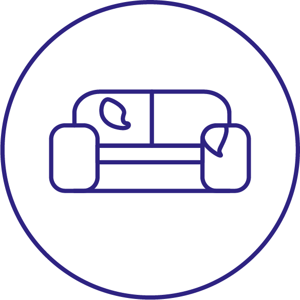 Soiled sofa icon