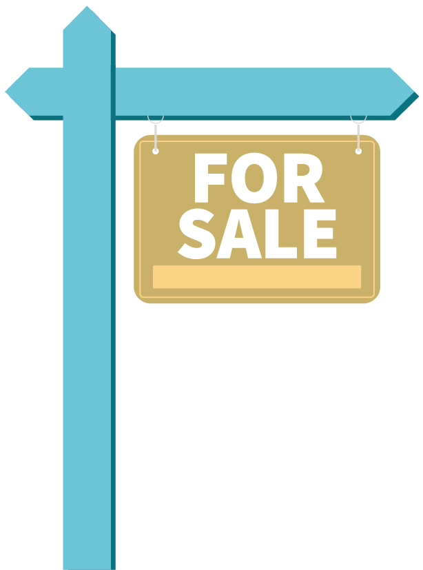 A 'for sale' sign