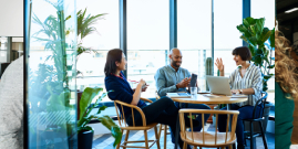 multi-ethnic colleagues working together in office