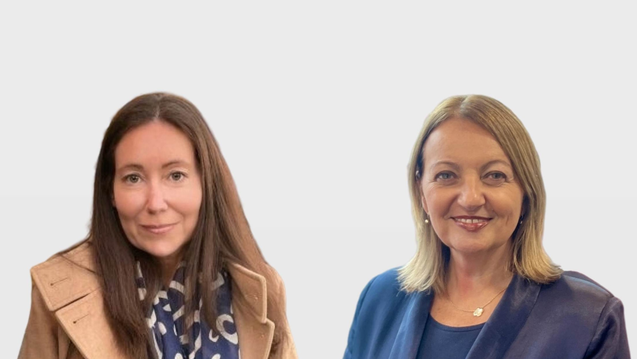 Headshot of Louise Isaacs, Chief Customer and Communications Officer, and Amanda Vaughan, Chief People Officer at AXA UK and Ireland