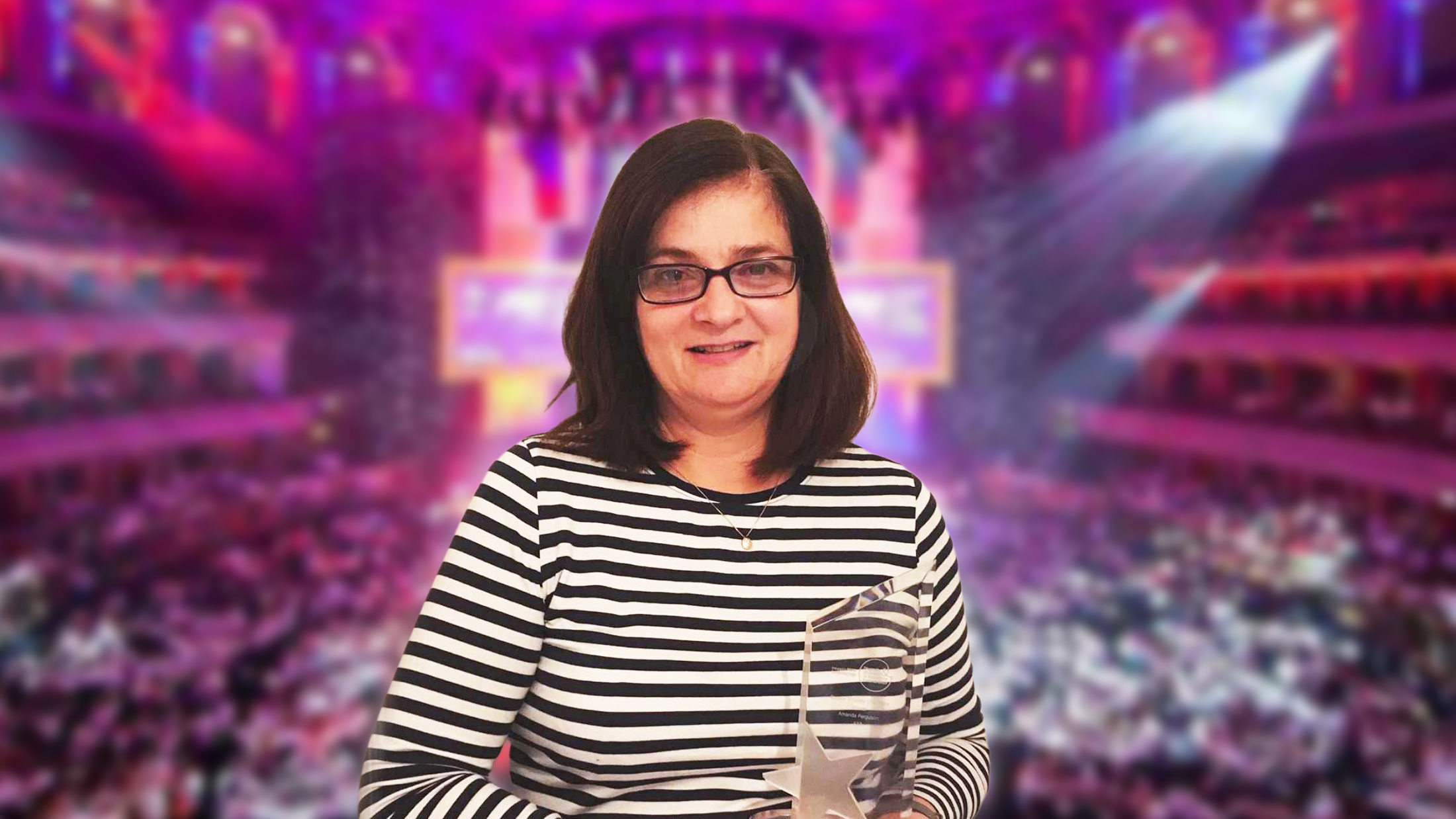 Amanda Ferguson, Chair of AXA UK's Gender Equality Employee Resource Group, with her Gender Equality Champion award presented at the Diversity and Inclusion in Insurance Awards 2019