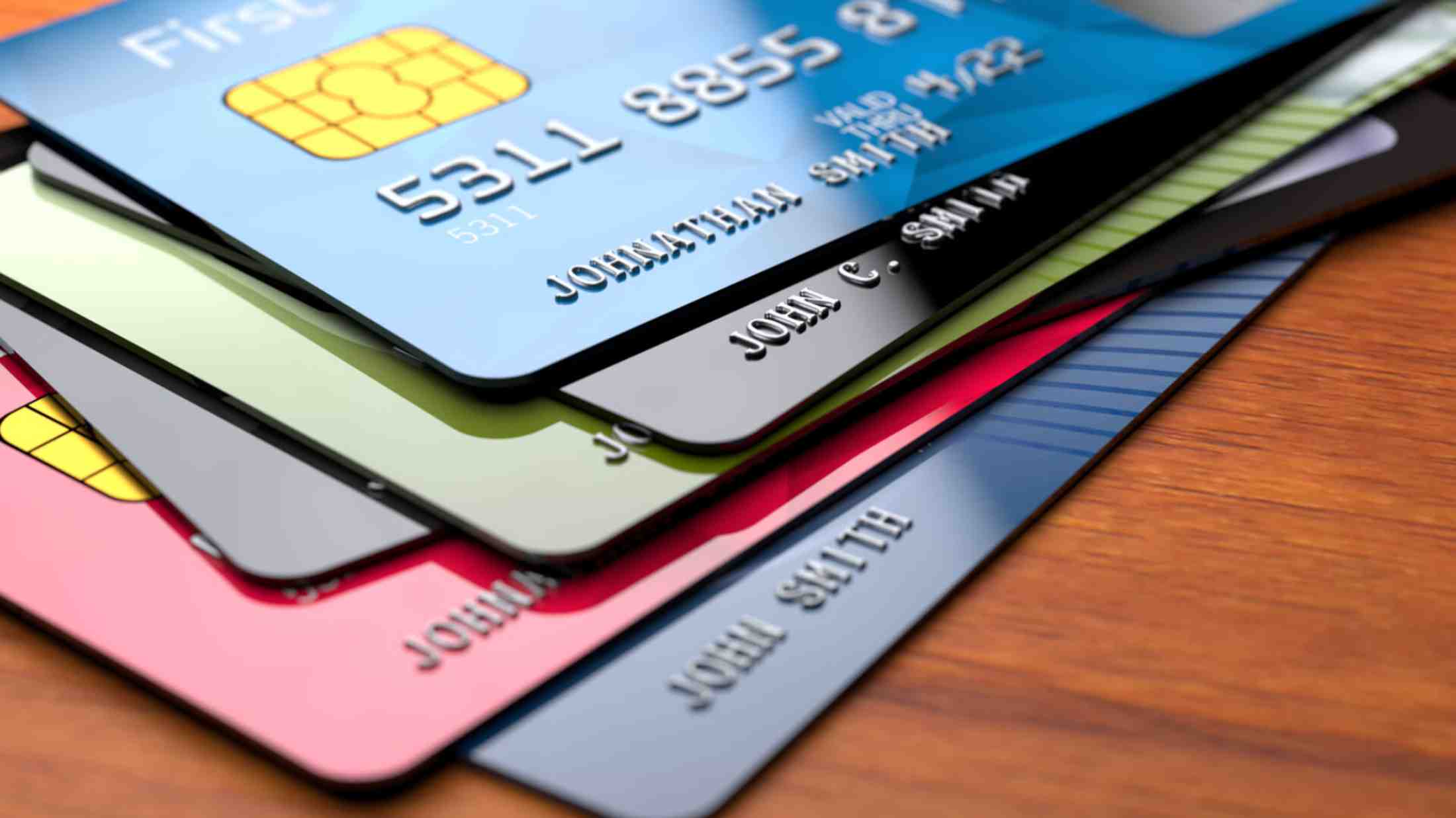 Stack of credit cards
