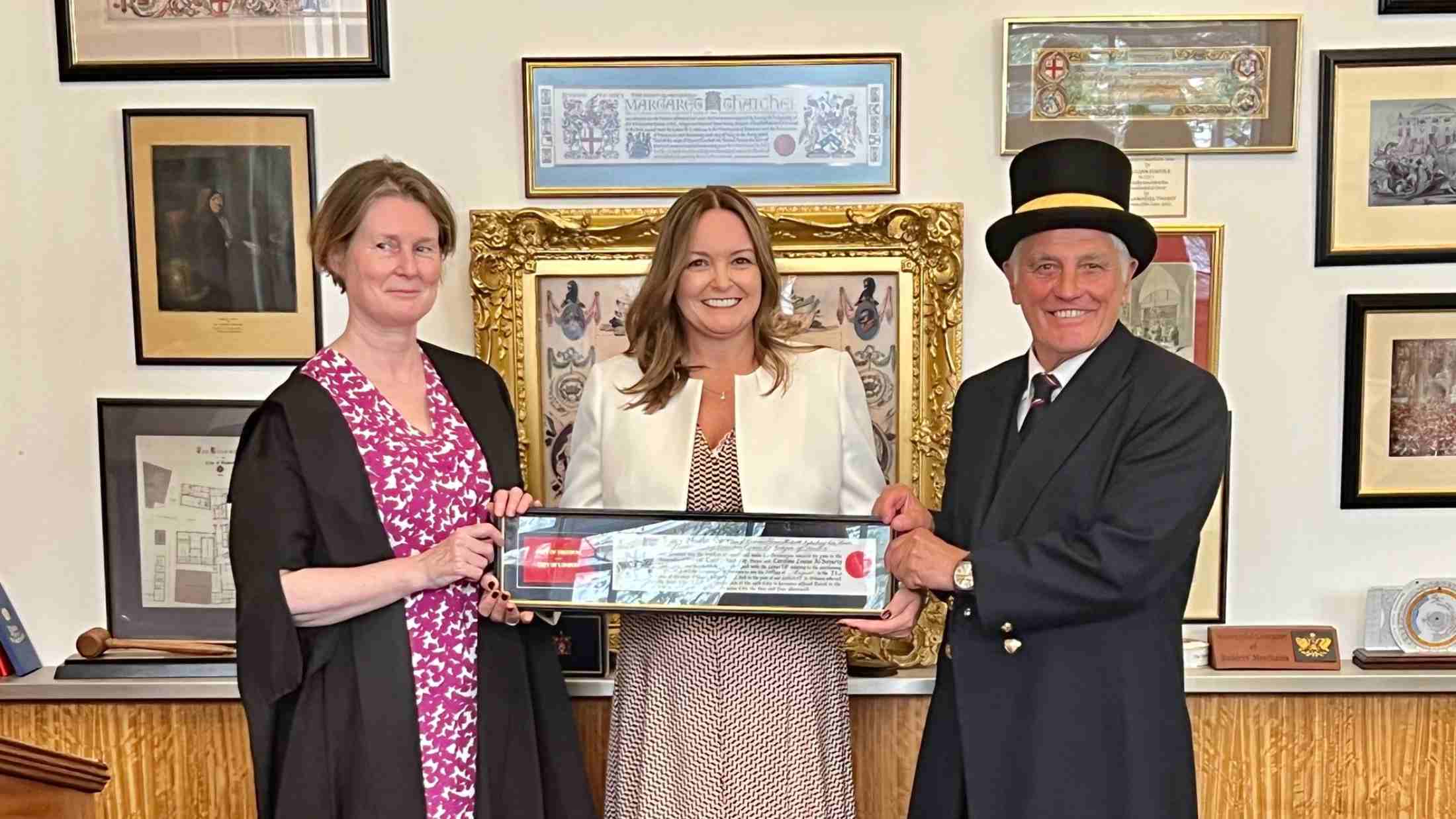 Tracy Garrad receving Freedom of the City of London.jpg