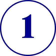 blue number one icon